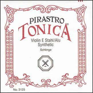 Pirastro Tonica New formula 4/4 Size Violin Strings 4/4 Size Set, Silvery Loop End E